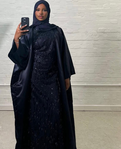 Navy abaya set