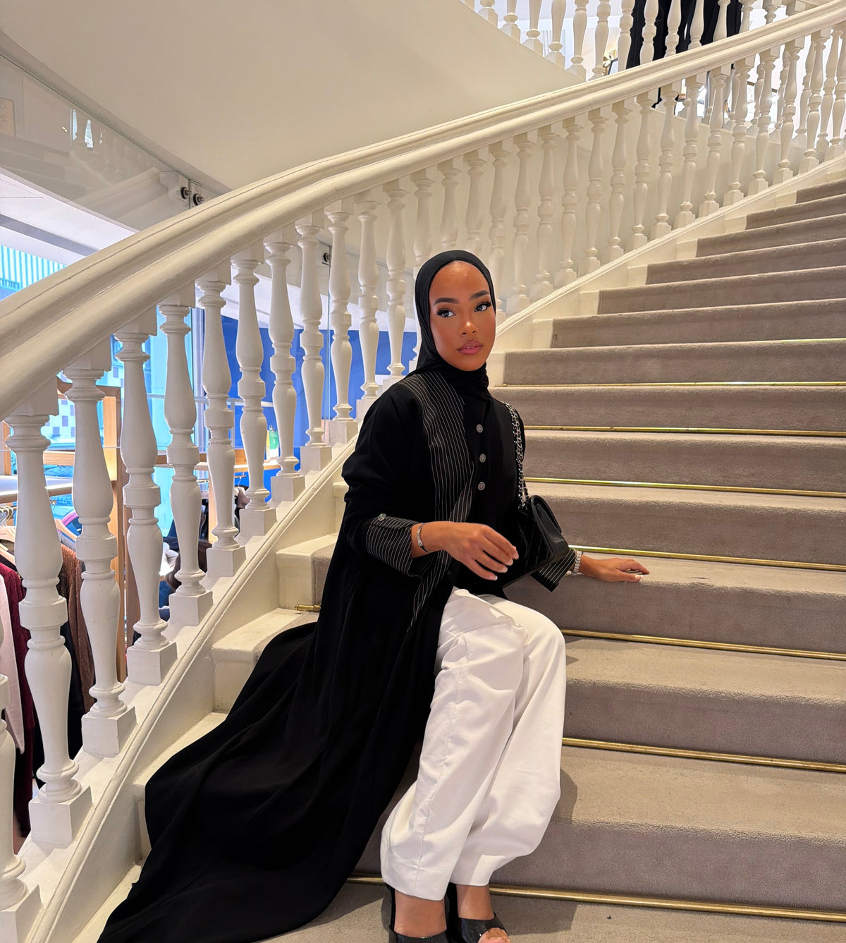 HADIYATT Turin black tailored abaya - A/W 26