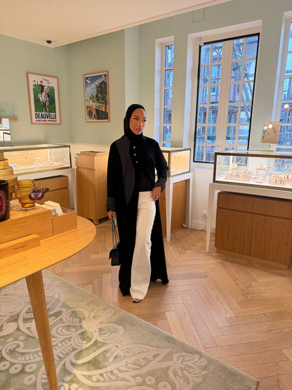 HADIYATT Turin black tailored abaya - A/W 26