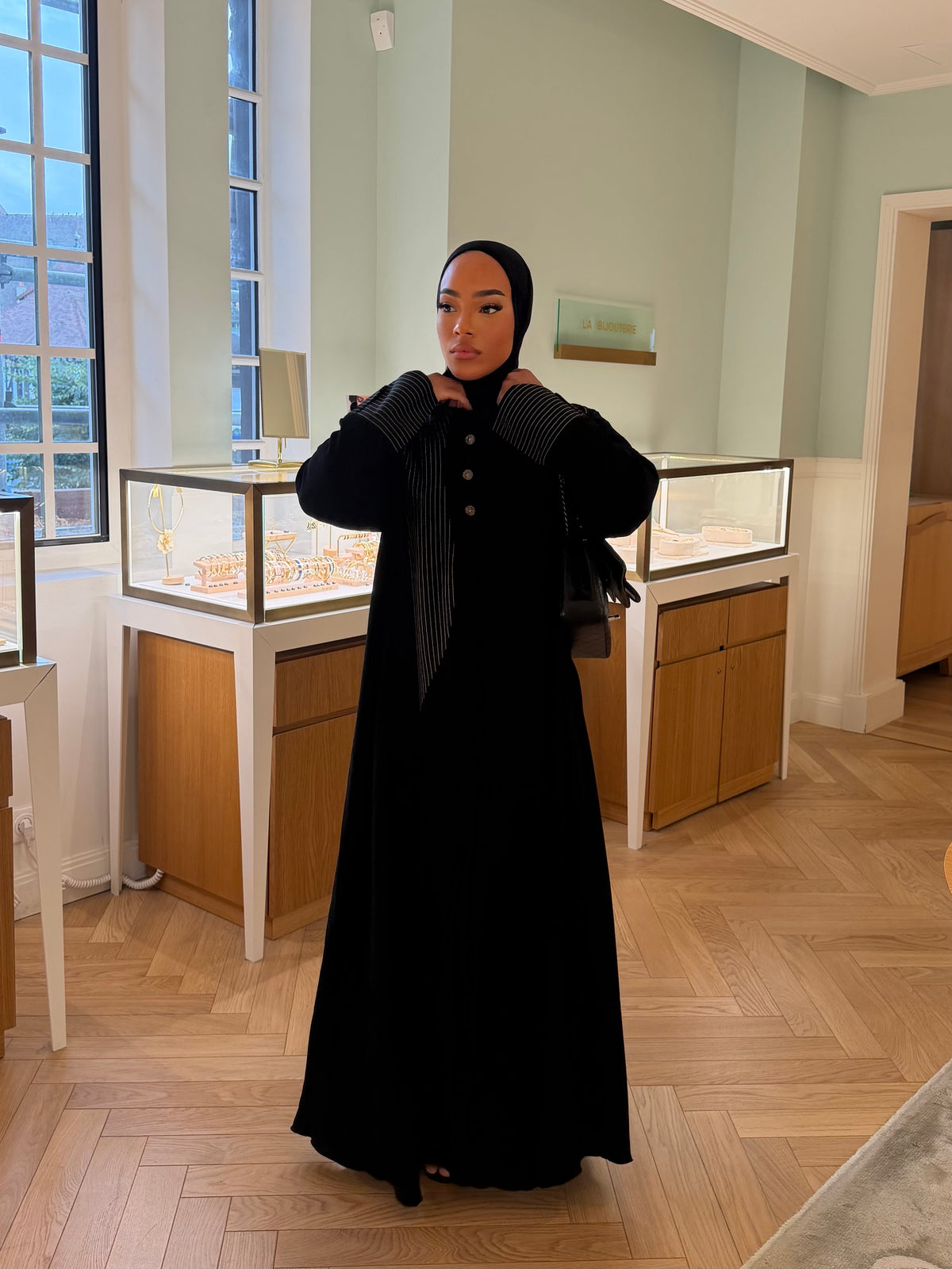 HADIYATT Turin black tailored abaya - A/W 26