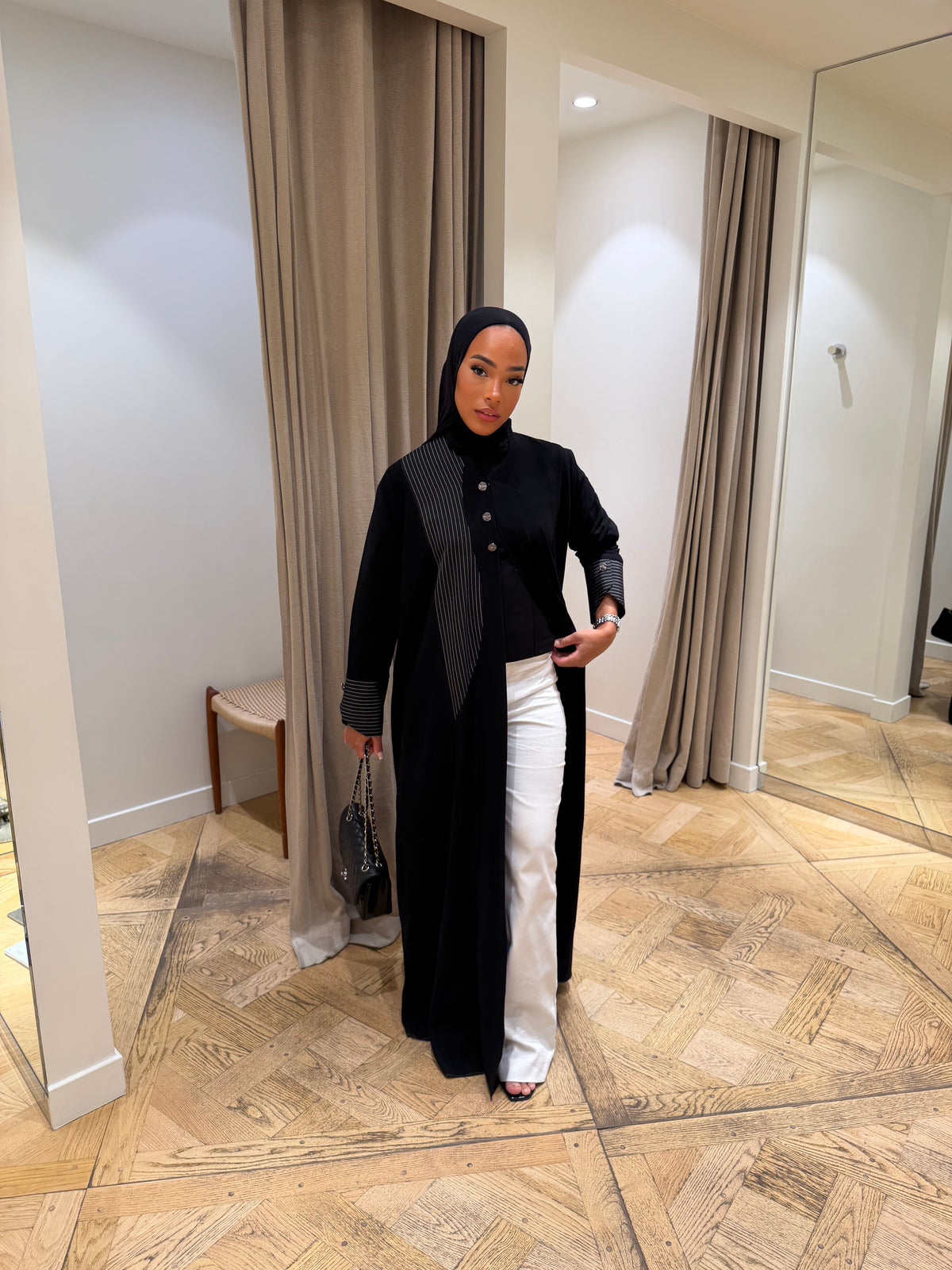 HADIYATT Turin black tailored abaya - A/W 26